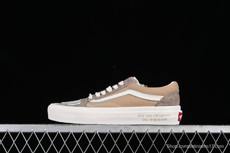Vans Mark SBTG x Vans 2024 Asia Artist Collaboration Series Mismatch Color Low-Top Casual Skate Shoes - VN000CT84MG