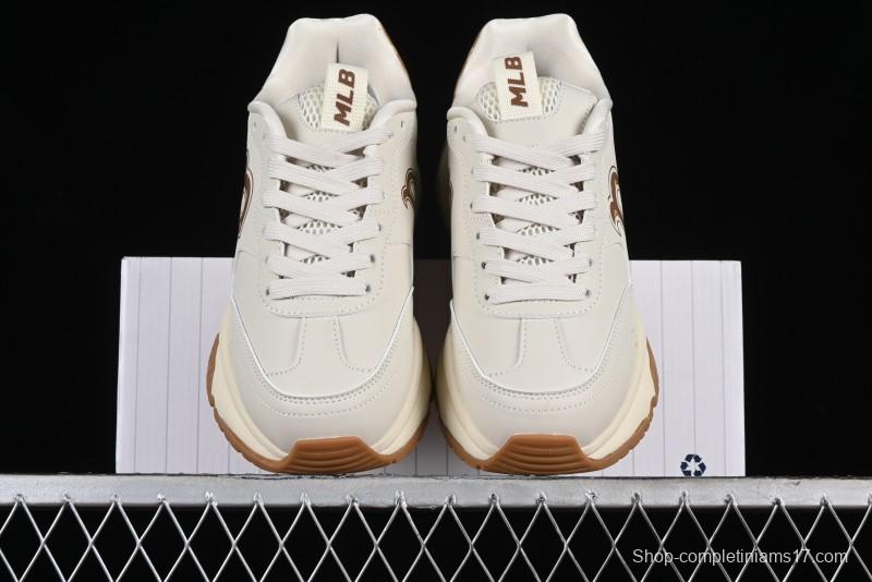 New York Yankees MLB Chunky Runner Denim Monogram Lightweight Casual Sneakers - 3ASHCRM3N43BRS