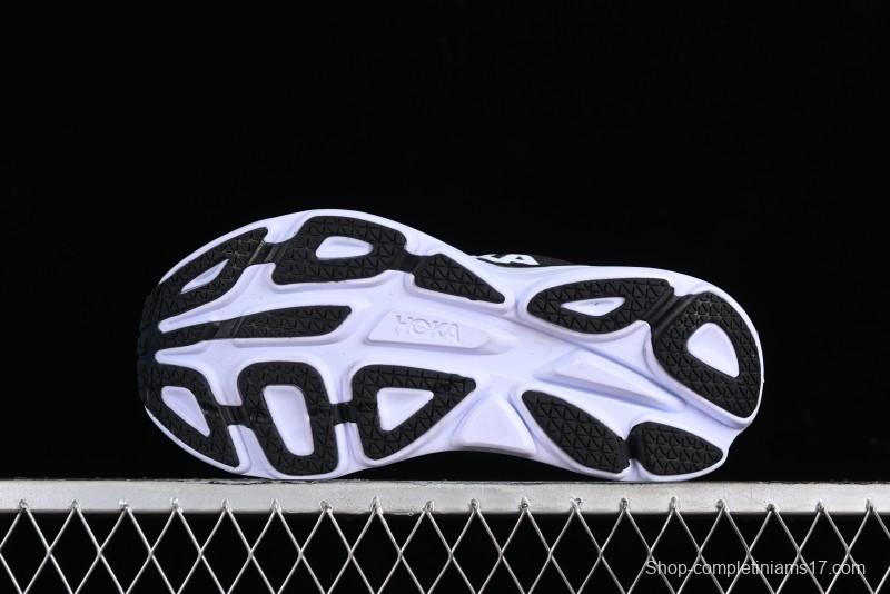 HOKA ONE ONE Bondi 8 Functional Cushioned Running Shoes with Engineered Mesh Upper - 1123202 BWHT