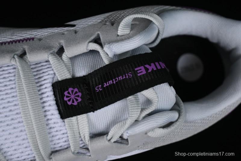 Nike Air Zoom Structure 25 Running Shoes 2024 New Release with Cushioning Anti-Slip Comfort - DJ7884-100