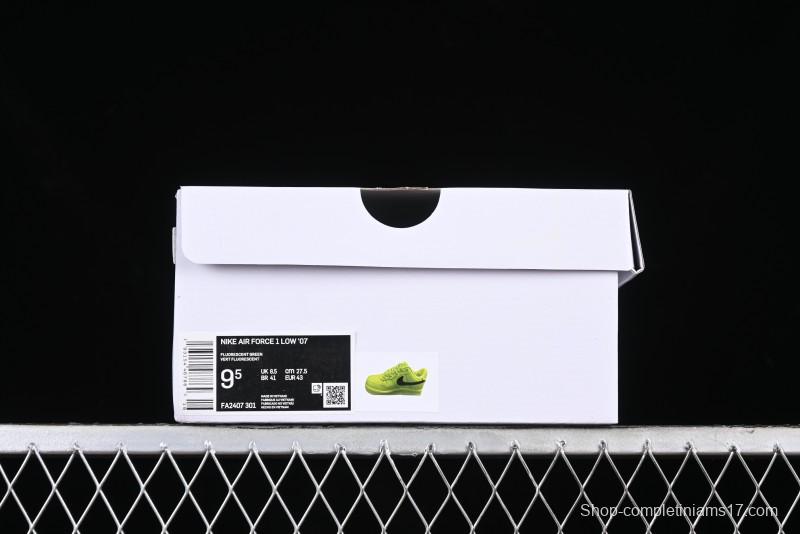 Nike Air Force 1 '07 Low Top Casual Sneakers in Firefly Green - FA2407-301