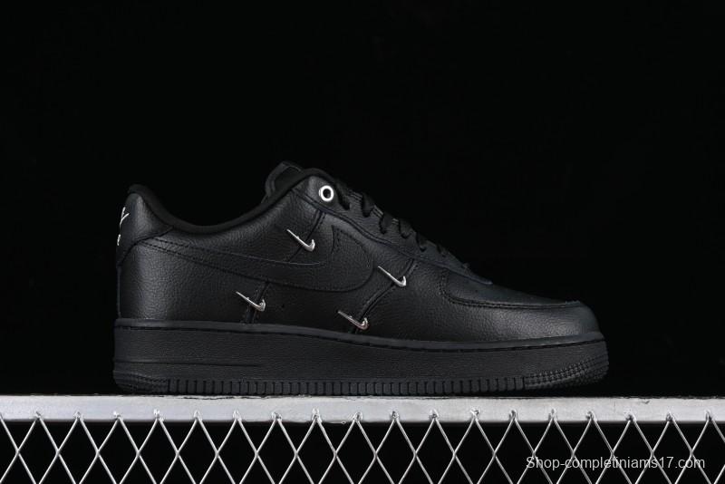 Nike Air Force 1 '07 Low Silver Swoosh Casual Sneakers - HQ1180-001