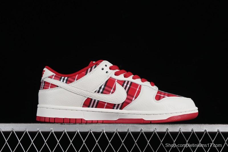 Nike SB Dunk Low Supreme - Plaid Colorway Low-Top Casual Skateboarding Shoes - SU1853-512