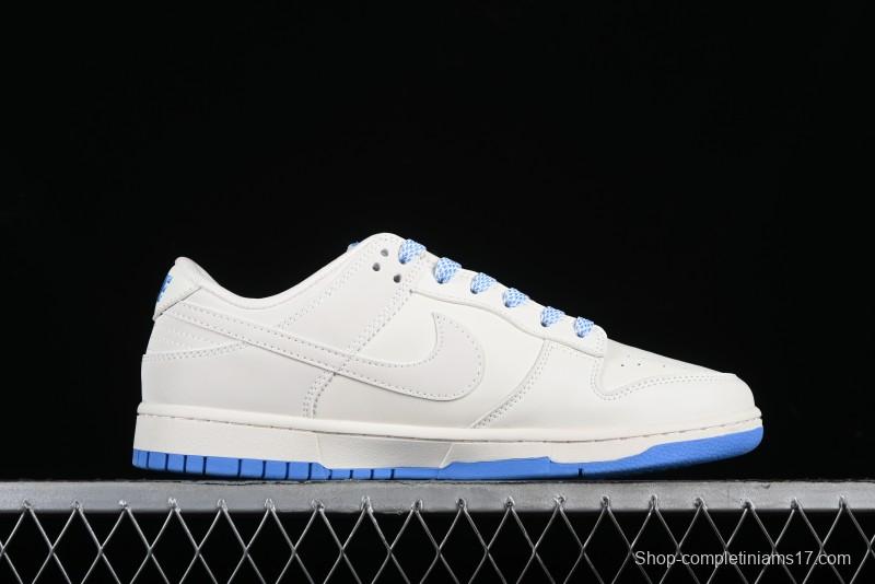 Nike SB Dunk Low LV Collaboration - Beige Navy Anniversary High-End Custom Low-Top Casual Skate Shoes - XX2025-322
