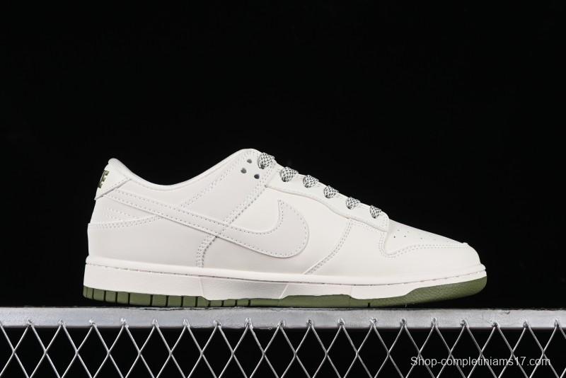 Nike SB Dunk Low LV Collaboration - Beige Green Luxury Custom Low-Top Casual Sneakers - XX2025-318