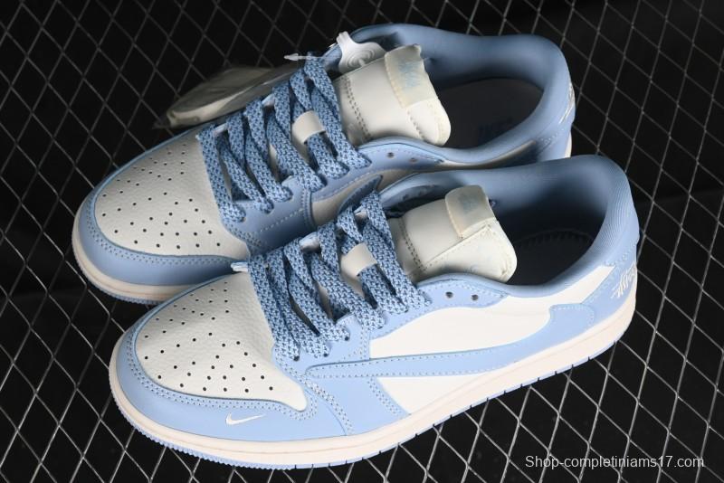 Nike Travis Scott x Fragment Design x Air Jordan 1 Low OG SP AJ1 Retro Sneakers - BB6588-101