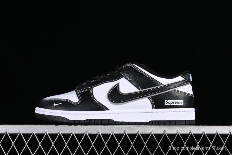 Nike Supreme x SB Dunk Low Panda Colorway Low-Top Casual Skate Shoes - RM2308-332