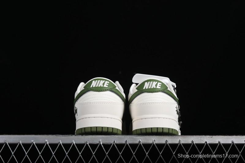 Stussy x Nike SB Dunk Low Anniversary Premium Customized Sneakers - DQ1098-381