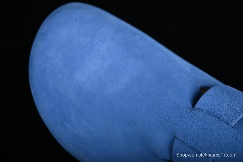 Birkenstock Arizona Soft Footbed Sandals with Suede Leather and Lambswool Lining - Original Blue