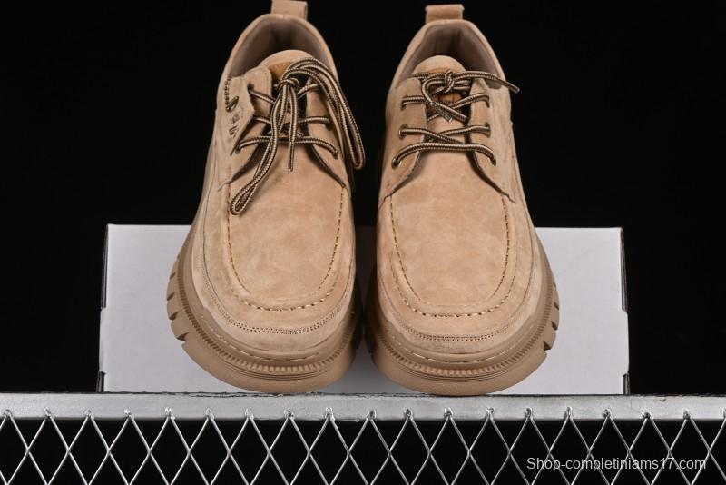 Timberland Low-Top Casual Shoes for Men - Italian Oil-Grained Leather with Anti-Slip Rubber Sole - TB73535SAND