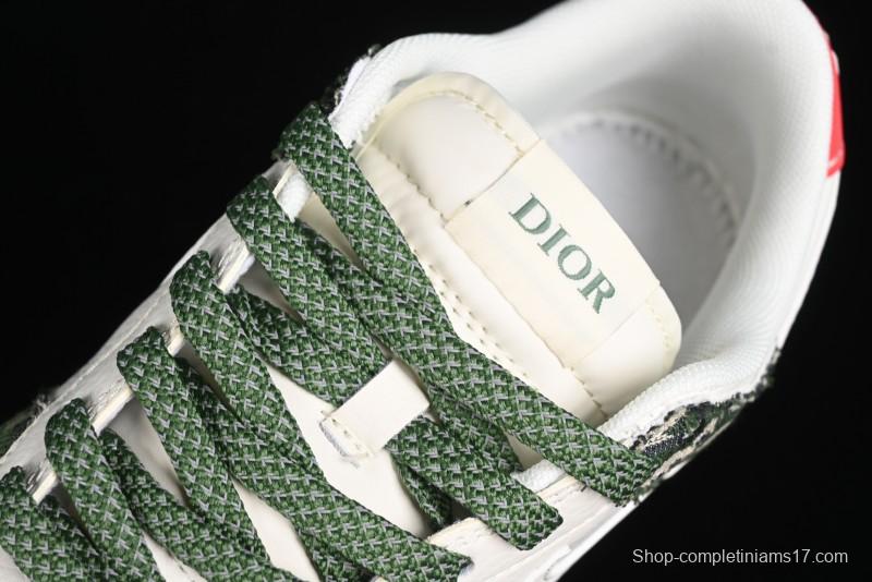 Nike SB Dunk Low Dior Collaboration - Navy Blue Pattern Anniversary High-End Custom Low-Top Casual Skate Shoes - XY1688-005