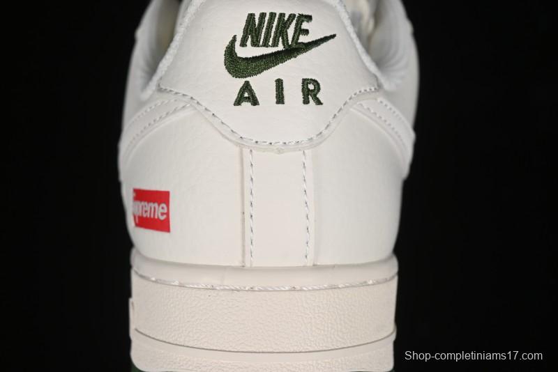 Nike Air Force 1 '07 Low Supreme Casual Sneakers in Beige Red Green - XZ6188-009