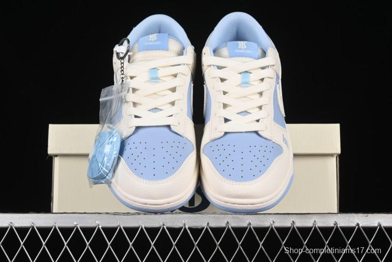 Nike SB Dunk Low Burberry Collaboration - Bondi Blue Anniversary High-End Custom Low-Top Casual Sneakers - BB5252-601