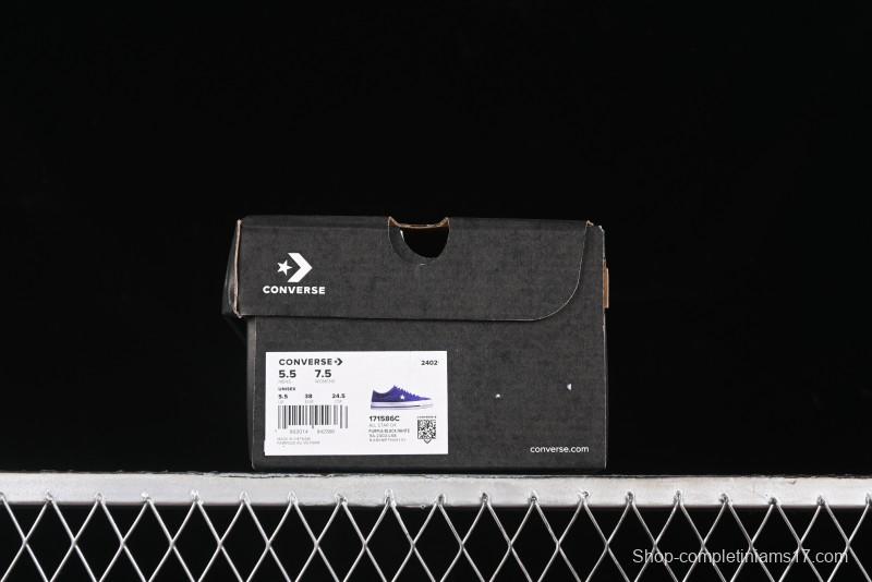 Converse One Star Retro Low-Top Skate Shoes in Purple Suede - 171586C