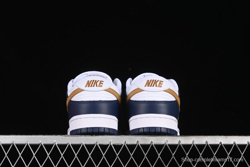 Nike Dunk Low SB Skateboarding Shoes in Black/White/Gold Colorway - FB9109-111