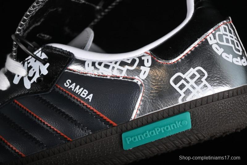 Adidas Originals Samba OG Low Top Casual Sneakers with Panda Mischief Design - IG1024