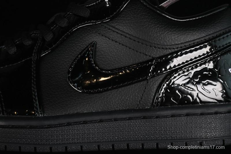 Nike Air Jordan 1 Low "Black Croc" Casual Sneakers - HJ7743-010