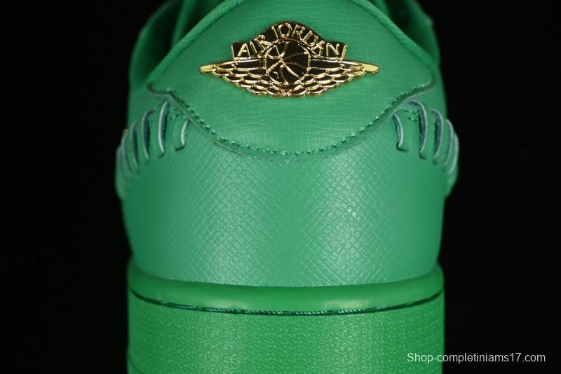 Nike Air Jordan 1 Low "Method of Make" Casual Sneakers in Green and Gold - FN5032-300