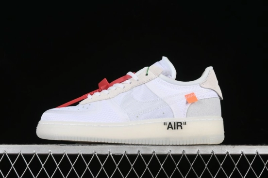 Nike Off White x Air Force 1 Low OW Transparent White Sneakers - AO4606-100