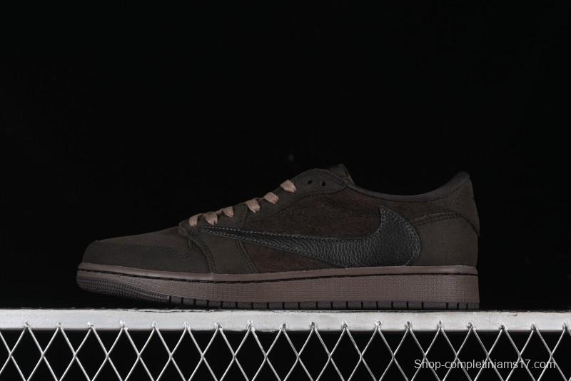 Nike Travis Scott x Air Jordan 1 Low OG AJ1 Reverse Swoosh Sneakers - DM7866-202