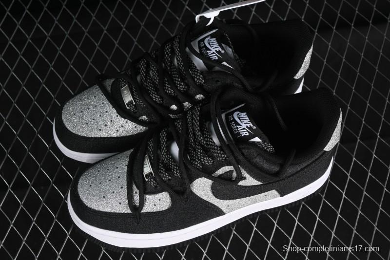 Nike Air Force 1 '07 Low Cleanfit High Street Retro Style Patchwork Starry Sky Full Diamond Lace-Up Low-Top Casual Sneakers - ZH0316-033