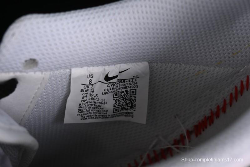 Nike Air Force 1 '07 Low Casual Sneakers with Anime-Inspired Hand-Painted Design and Triple Swoosh Shadow - CW2288-111