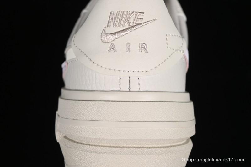 Nike Air Force 1 PLT AF ORM Triple White Low Top Casual Sneakers - DJ9946-108