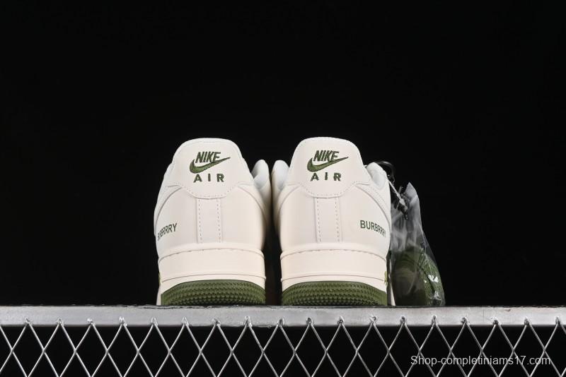 Nike Air Force 1 '07 Low Burberry Collaboration - Off White Mint Green Low Top Casual Sneakers - BB8588-221