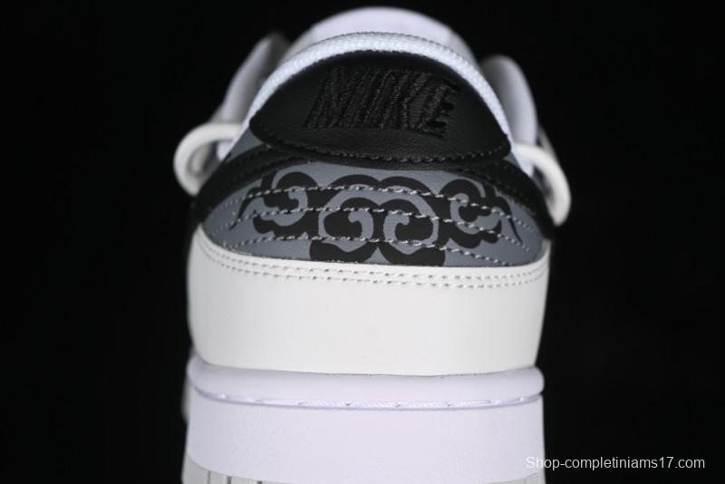 Nike Dunk Low CNY Year of the Dragon Limited Edition SB Lace-Up Casual Sneakers with Silver-White Design - DV0831-101