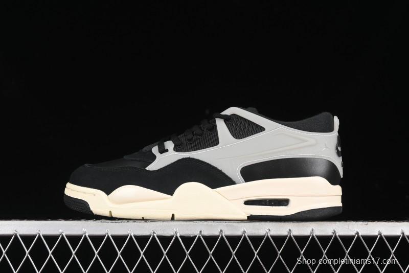 Nike Air Jordan 4 Remastered Sneakers in Black with Textile Mesh, Leather and Suede - FQ7939-006