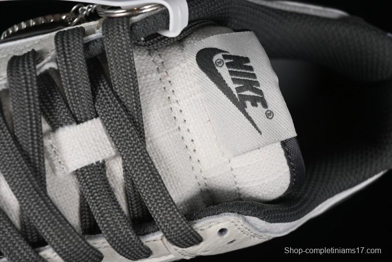 Nike SB Dunk Low Violent Bear Collaboration - Woven Grey Check Anniversary Custom Low-Top Casual Sneakers - KK1888-004