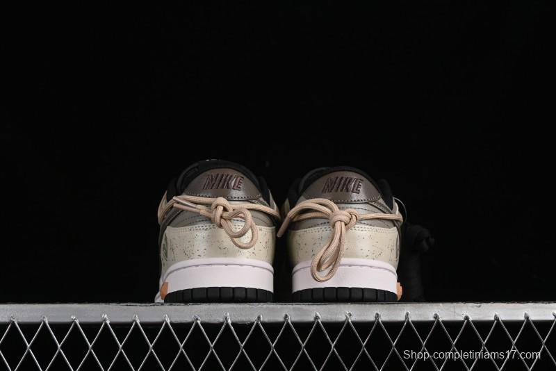 Nike Dunk Low Panda Prank Summer Theme Love Khaki Pudding Milk Tea SB Strap Low-Top Casual Sneakers - CW1590-100