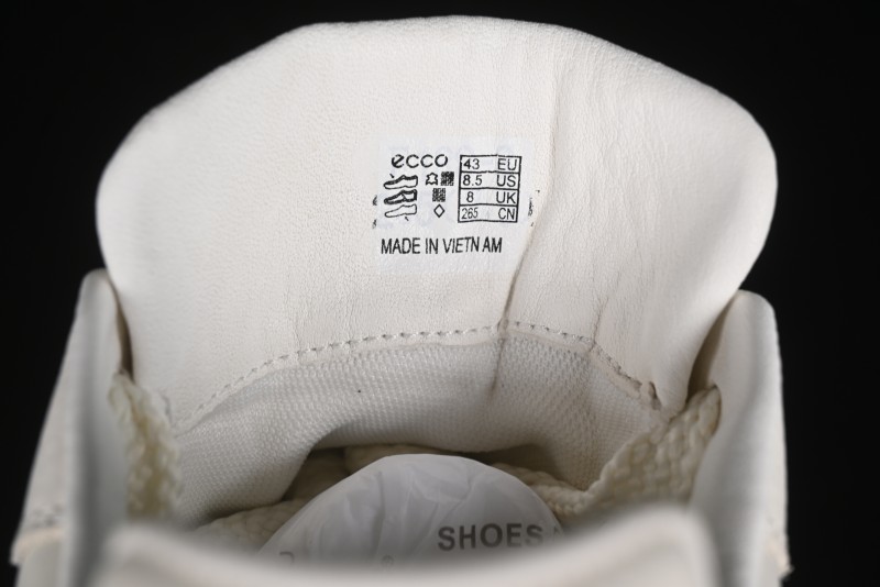 ECCO 2024 New Fashion Simple Versatile Genuine Leather White Sneakers - 61881301002