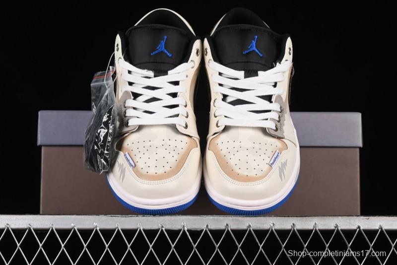 Nike Air Jordan 1 Low Retro Basketball Shoes Panda Mischief Pioneer Rider - 553560-140