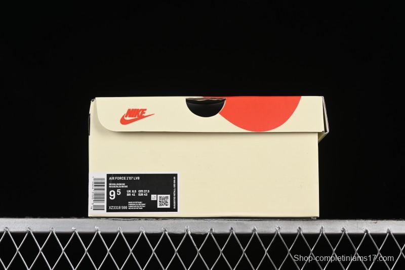 Nike Air Force 1 '07 Low Stussy Collaboration - Blue Red Print Low-Top Casual Sneakers - XZ3318-566