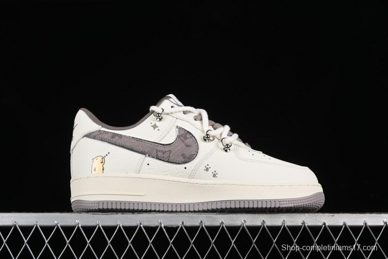 Nike Air Force 1 '07 Low x Capybara "Mona Lisa" Casual Lace-Up Sneakers - LV0506-990