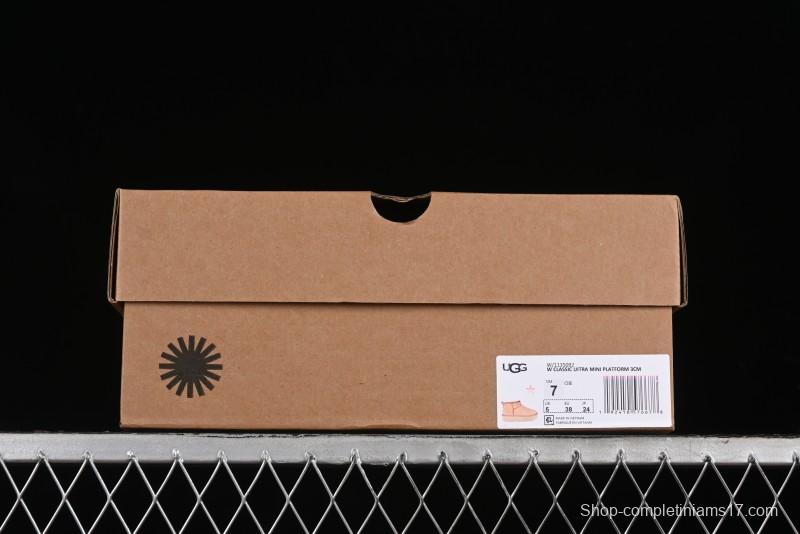 UGG Classic Ultra Mini Platform 3CM Wool Short Boots with TREADLITE Outsole - 1135092