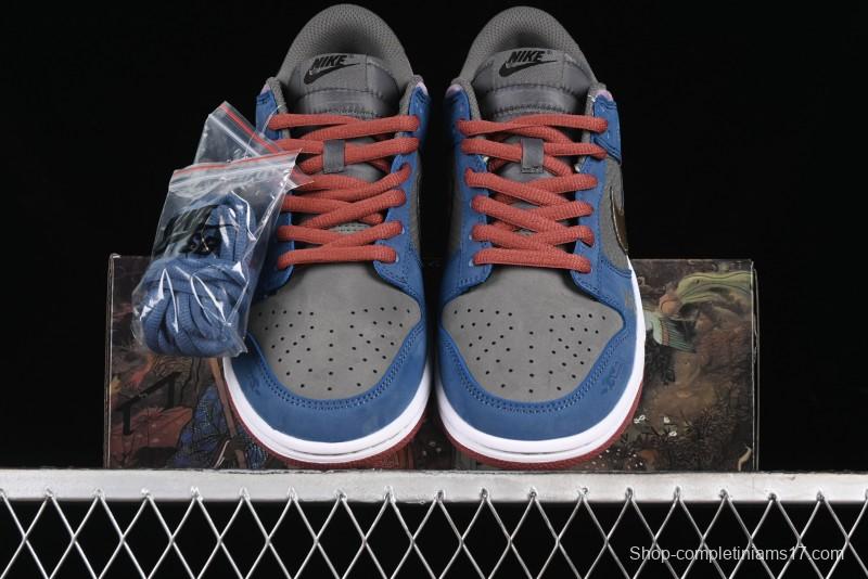 Nike Dunk Low Retro Deconstructed Casual Sneakers with Black Myth WuKong Theme - DV2433-109