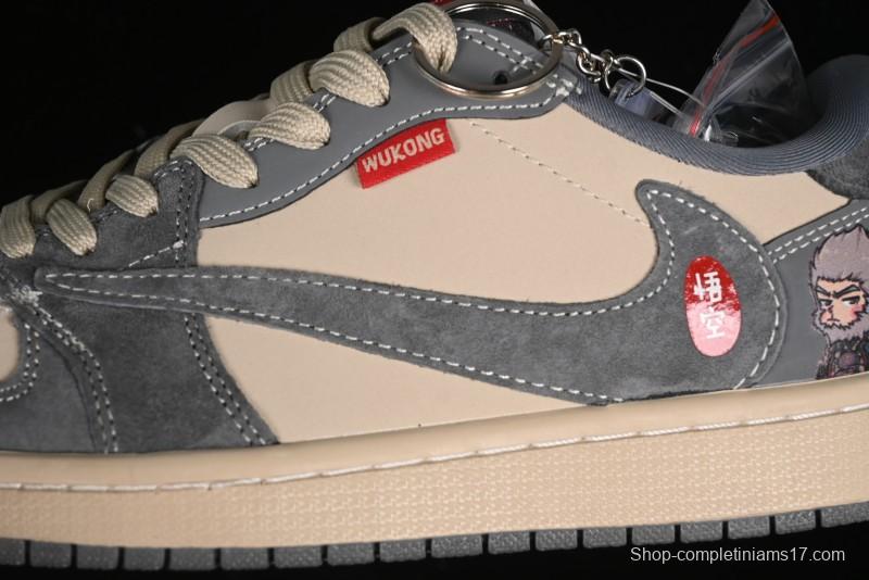 Nike Travis Scott x Fragment Design x Air Jordan 1 Low OG SP AJ1 Retro Sneakers - CH6336-013