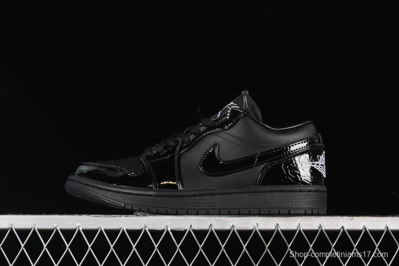Nike Air Jordan 1 Low "Black Croc" Casual Sneakers - HJ7743-010