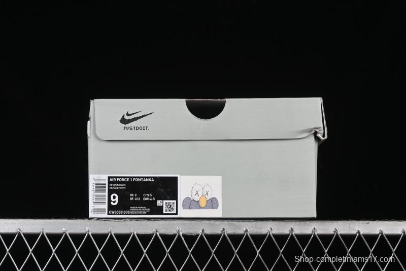 Nike Kaws x Air Force 1 '07 Low Custom Casual Sneakers - CW6688-806