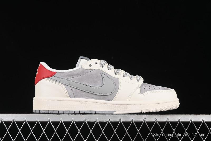 Nike Travis Scott x Fragment Design x Air Jordan 1 Low OG SP AJ1 Retro Sneakers - SJ2068-130