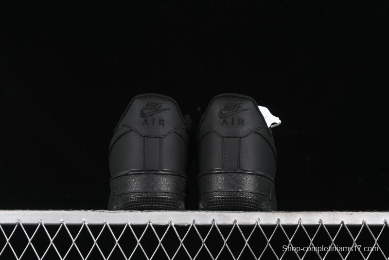 Nike Air Force 1 '07 Low LV Custom All Black Casual Sneakers - 315122-101