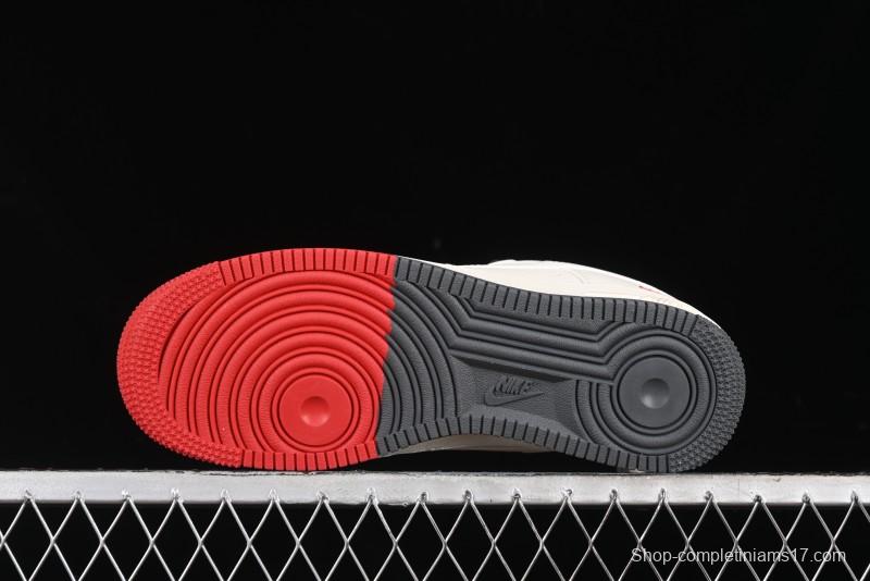 Nike Air Force 1 '07 Low Supreme Collaboration - Beige Red Blue Colorblock Casual Sneakers - XZ6188-228