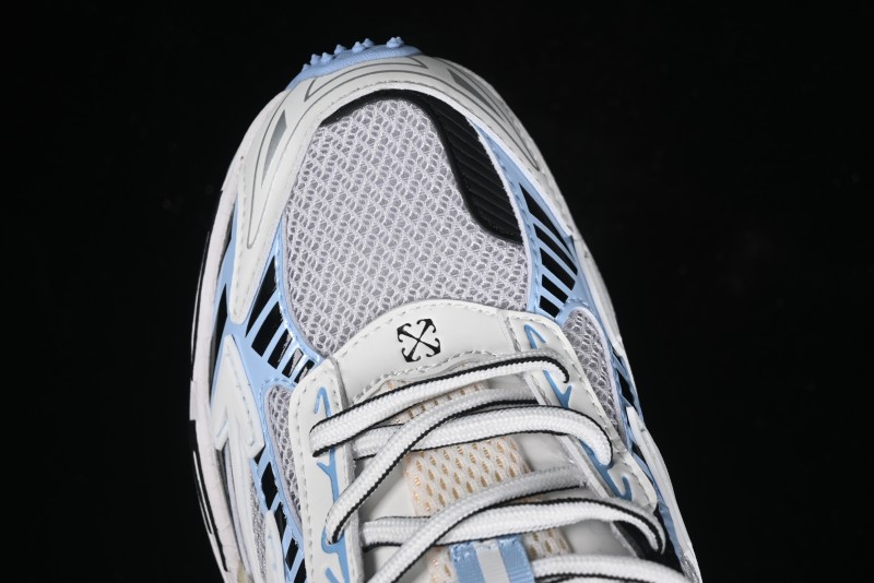 Off-White Be Right Back Low-Top Lifestyle Sneakers in White Blue - X.E5