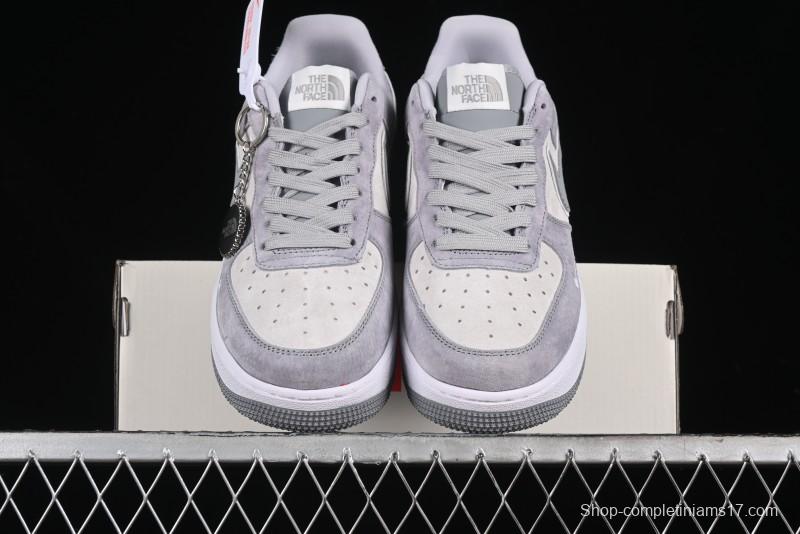 Nike Air Force 1 '07 Low The North Face Collaboration - Silver Grey Pigskin Sneakers - KK3333-004