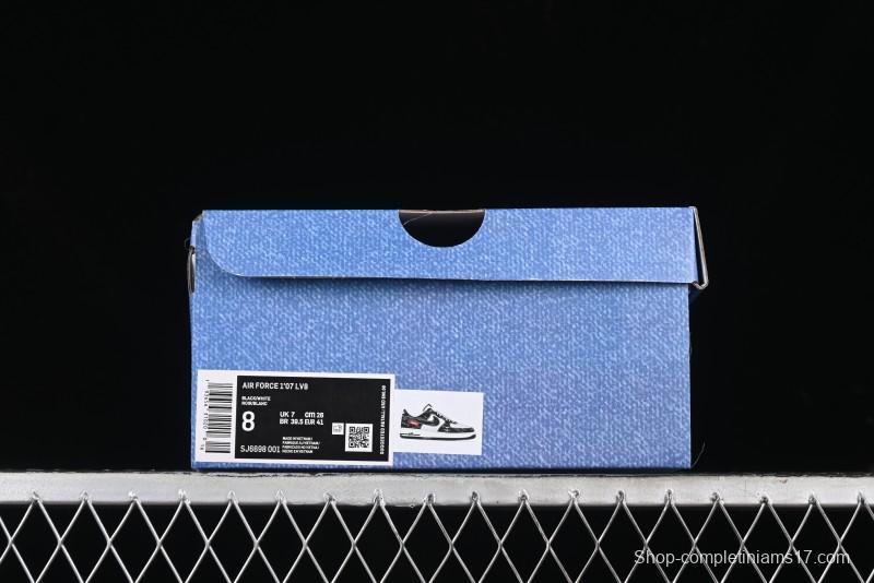 Nike Air Force 1 '07 Low Levi's Collaboration Double Swoosh Beige Black Casual Sneakers - SJ6698-001