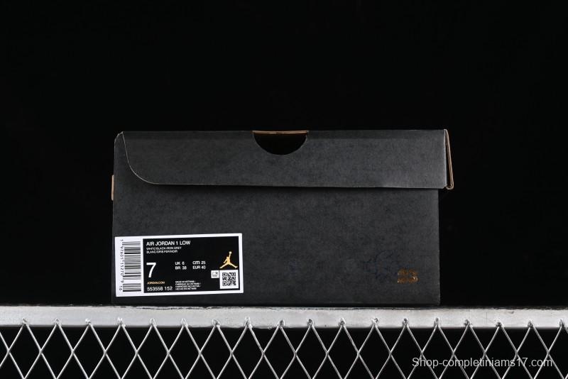 Nike Air Jordan 1 Low Iron Grey Casual Sneakers - 553558-152