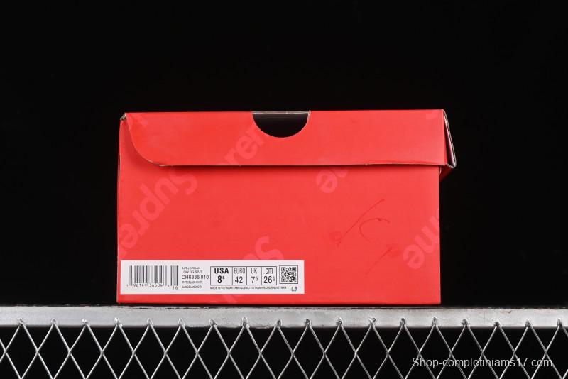 Nike Travis Scott x Fragment Design x Air Jordan 1 Low OG SP AJ1 Supreme Collaboration - Tie-Dye Blue Low-Top Casual Sneakers - CH6336-010