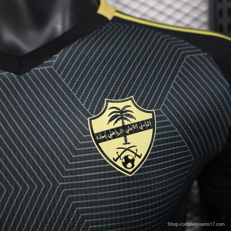 Player Version 25/26 Al-Ahli Saudi FC Black with Geometric Pattern Jersey